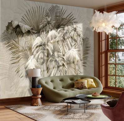 Wall Mural - Mix of tropical leaves