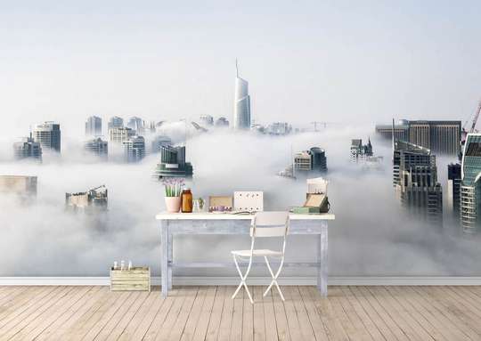 Wall Mural - City in the clouds