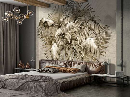 Wall Mural - Mix of tropical leaves