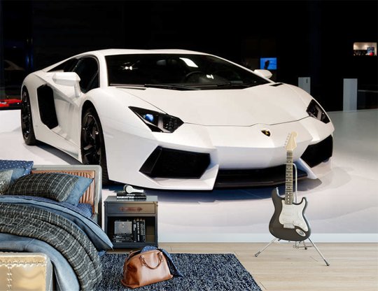 Fototapet, Lamborghini albi