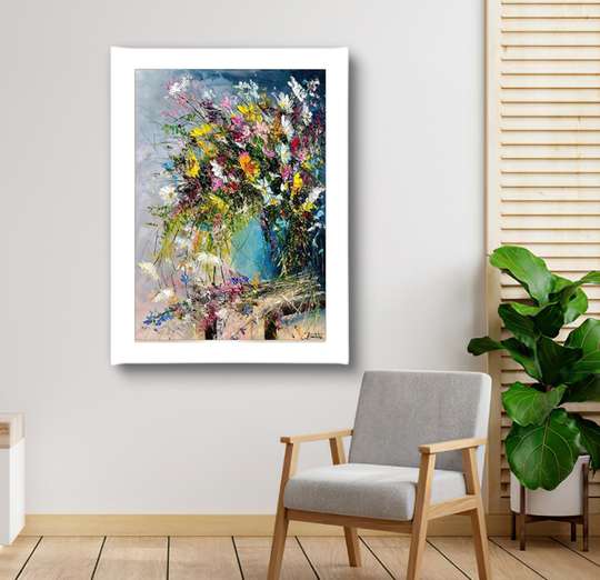 Постер, Букет весенних цветов, 30 x 45 см, Холст на подрамнике