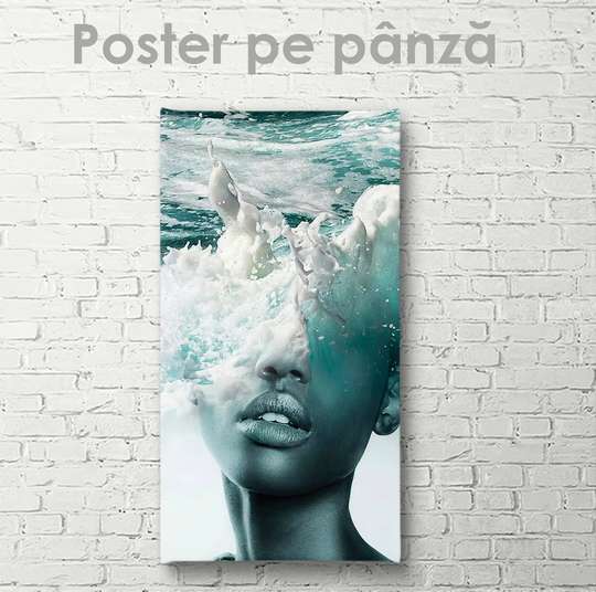 Постер - Стихия воды, 30 x 60 см, Холст на подрамнике, Гламур