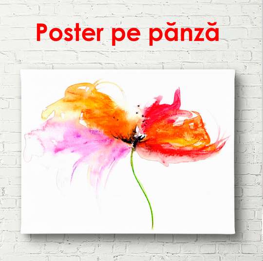 Постер - Яркий абстрактный цветок, 90 x 60 см, Постер в раме, Минимализм