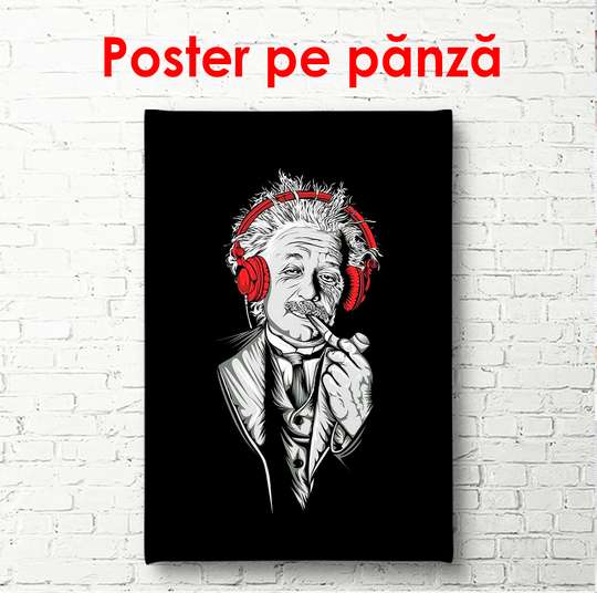 Poster - Abstract portrait of Newton, 60 x 90 см, Framed poster