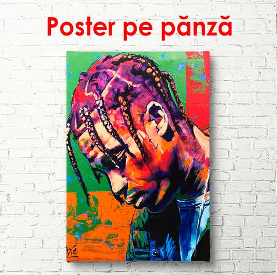 Постер - Певец Трэвис Скотт, 60 x 90 см, Постер в раме