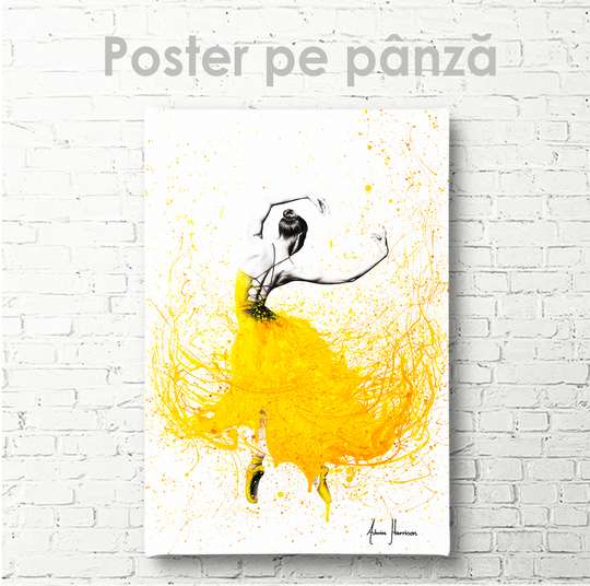 Poster - Ballerina, 30 x 45 см, Canvas on frame, Abstract