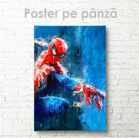 Постер, Человек паук, 30 x 45 см, Холст на подрамнике