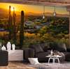 Wall Mural - Cacti in the city at sunset