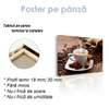 Poster - Hot coffee with spices, 90 x 60 см, Framed poster on glass