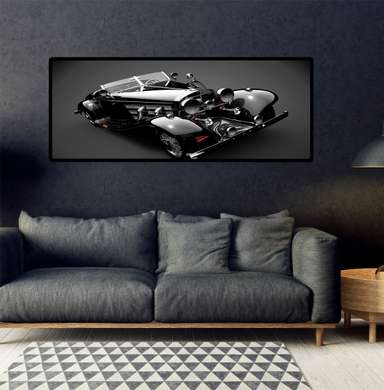Poster - Mercedes vintage, 60 x 30 см, Panza pe cadru