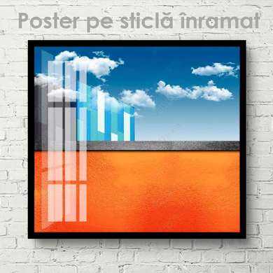 Poster - Minimalism contemporan, 40 x 40 см, Panza pe cadru