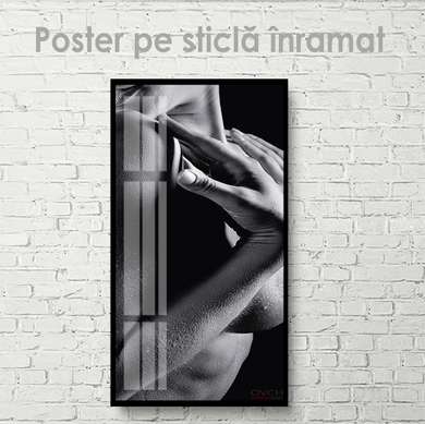 Poster - Fiori pe corpp, 30 x 90 см, Panza pe cadru
