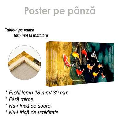Poster - Pești colorați, 90 x 30 см, Panza pe cadru