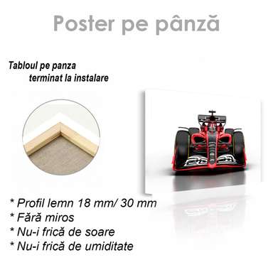 Poster - Formula 1, 45 x 30 см, Canvas on frame
