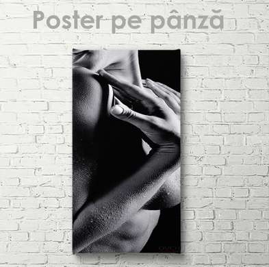 Poster - Fiori pe corpp, 30 x 90 см, Panza pe cadru