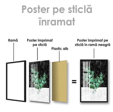 Poster - Crenguță în acuarelă, 30 x 45 см, Panza pe cadru