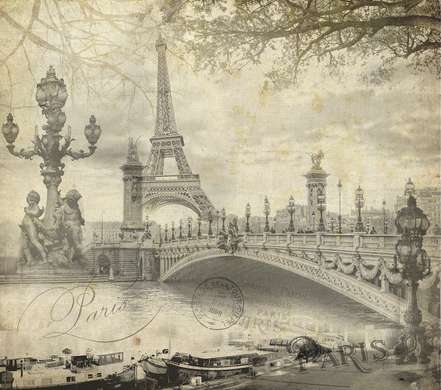 Fototapet - Paris in stil retro