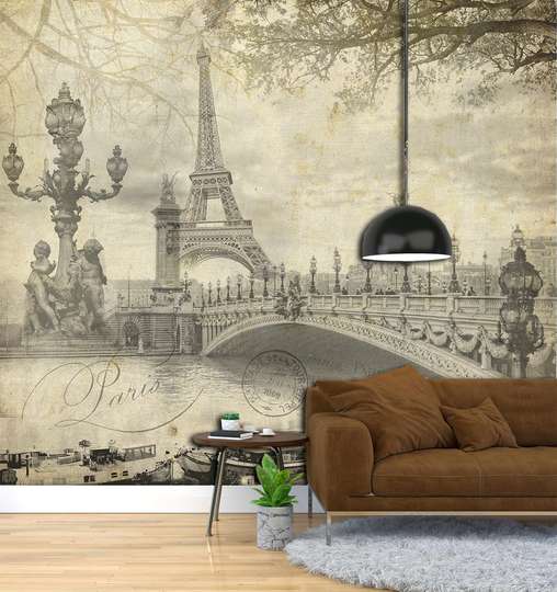Wall Mural - Paris in retro style
