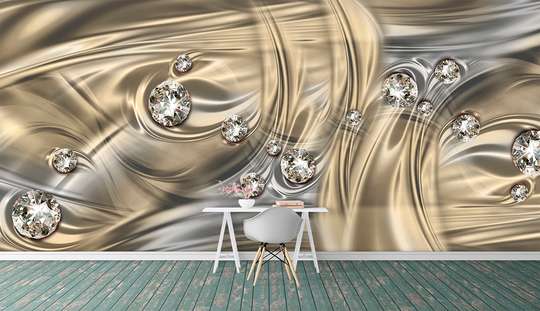 Wall Mural - Gemstones on an abstract background