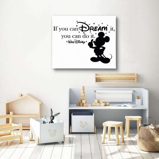 Постер - Если ты можешь мечтать, то можешь и воплотить свои мечты в жизнь, 45 x 30 см, Холст на подрамнике
