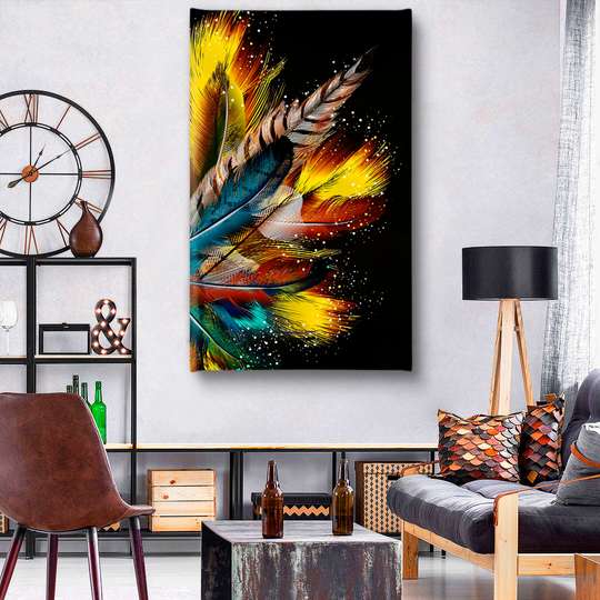 Poster - Feathers, 30 x 60 см, Canvas on frame