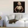 Poster - Marilyn Monroe cu bucle aurii, 40 x 40 см, Panza pe cadru