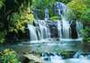 Фотообои - Скалистый водопад в лесной глуши