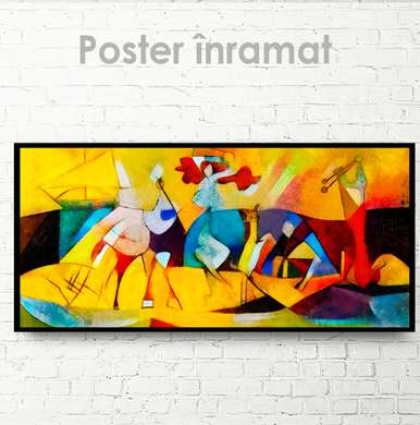 Poster - Joc de culori, 60 x 30 см, Panza pe cadru