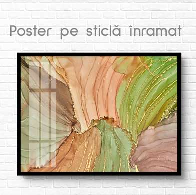 Poster - Nuante de verde, 45 x 30 см, Panza pe cadru