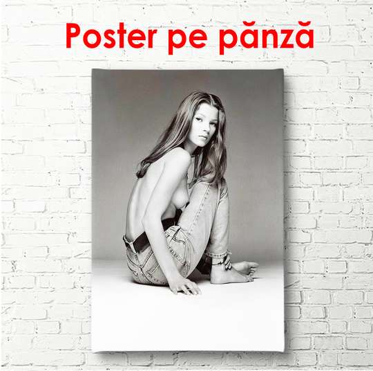 Poster - Tânăra Kate Moss, 60 x 90 см, Poster înrămat