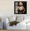 Poster - Marilyn Monroe cu bucle aurii, 40 x 40 см, Panza pe cadru