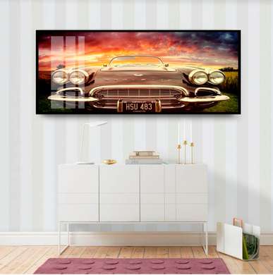 Poster - Corvette, 60 x 30 см, Panza pe cadru