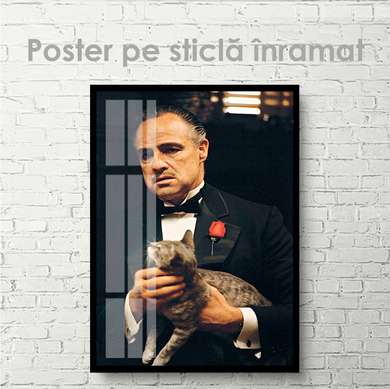Постер - Крестный отец кадр с фильма, 30 x 45 см, Холст на подрамнике