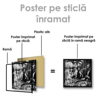 Poster - La masa cu Ruletkă, 40 x 40 см, Panza pe cadru