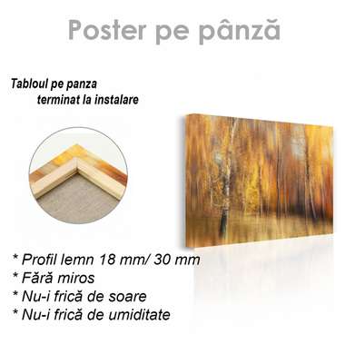Poster - Toamna de aur, 45 x 30 см, Panza pe cadru