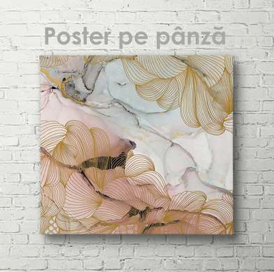 Poster - Model abstract, 40 x 40 см, Panza pe cadru