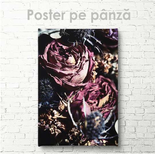 Постер - Сухоцветы, 30 x 45 см, Холст на подрамнике, Цветы