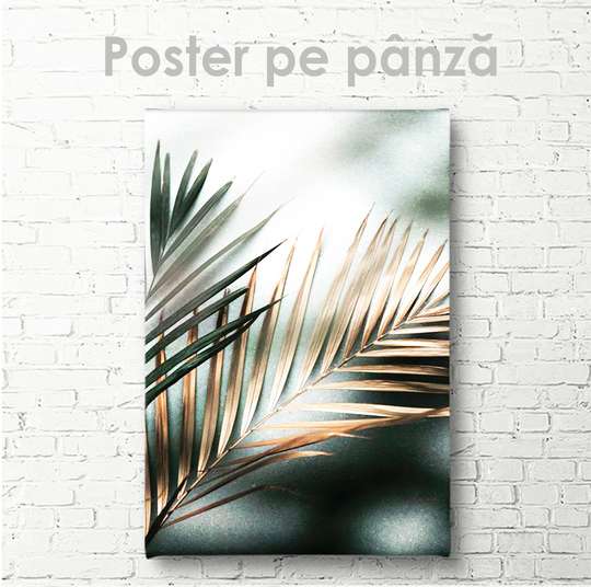 Постер - Пальмовые листья, 30 x 45 см, Холст на подрамнике, Ботаника