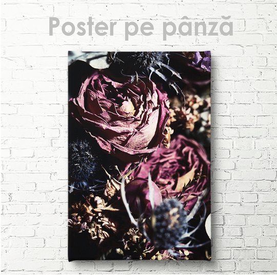 Постер, Сухоцветы, 30 x 45 см, Холст на подрамнике