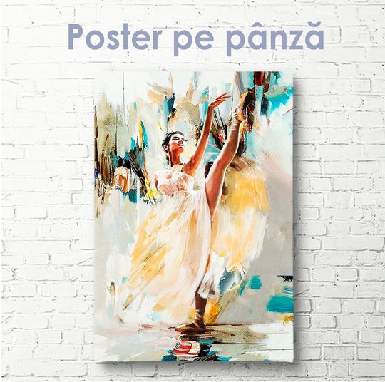 Постер, Портрет балерины, 30 x 60 см, Холст на подрамнике