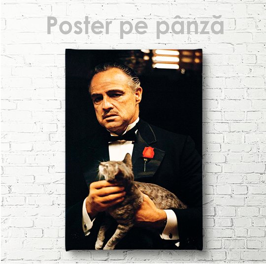 Постер, Крестный отец кадр с фильма, 30 x 45 см, Холст на подрамнике