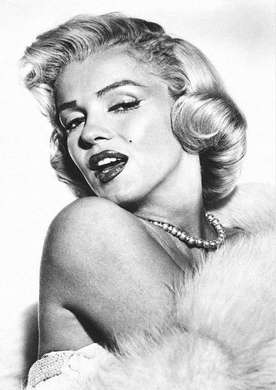 Poster - Marilyn Monroe într-o rochie albă, 60 x 90 см, Poster înrămat