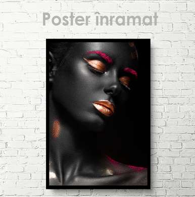 Постер - Яркий макияж, 30 x 60 см, Холст на подрамнике