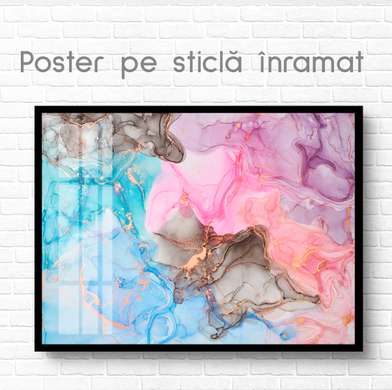 Постер - Разноцветные краски, 45 x 30 см, Холст на подрамнике