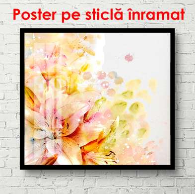 Poster - Aranjament floral, 100 x 100 см, Poster înrămat