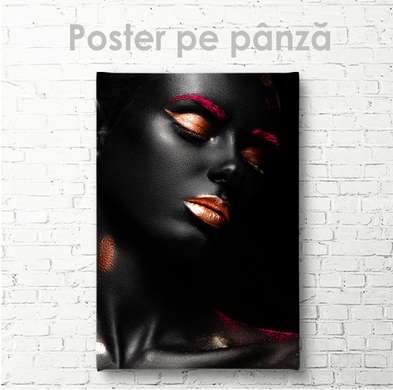 Poster - Machiaj colorat, 30 x 60 см, Panza pe cadru