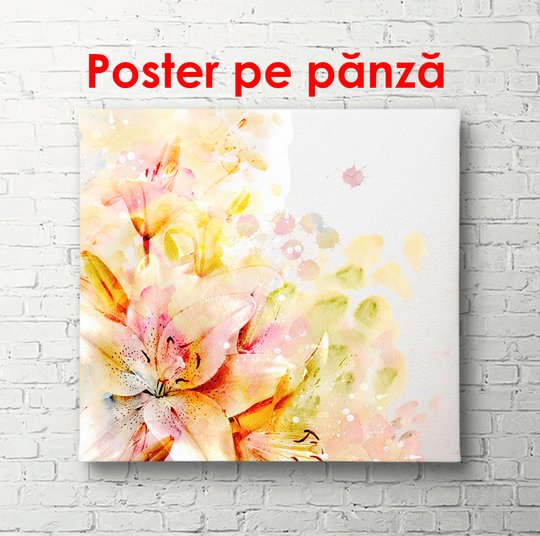 Постер, Цветочная композиция, 100 x 100 см, Постер в раме