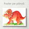 Постер - Динозавр в акварели 2, 45 x 30 см, Холст на подрамнике