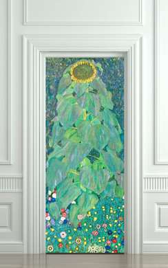 Stickere 3D pentru uși, Floarea soarelui - Gustav Klimt, 60 x 90cm