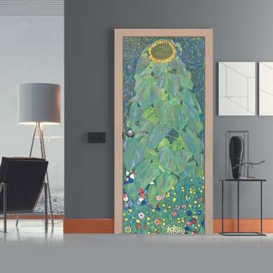 Stickere 3D pentru uși, Floarea soarelui - Gustav Klimt, 60 x 90cm